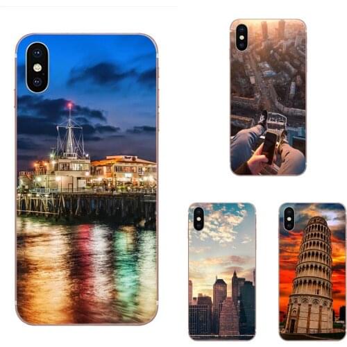 For Huawei Honor 10 10i 20 20i 8S lite Y9 Prime Y7 2019 Y5 2018 p40 lite pro TPU Print Phone Urban Street View Cityscape Sunset