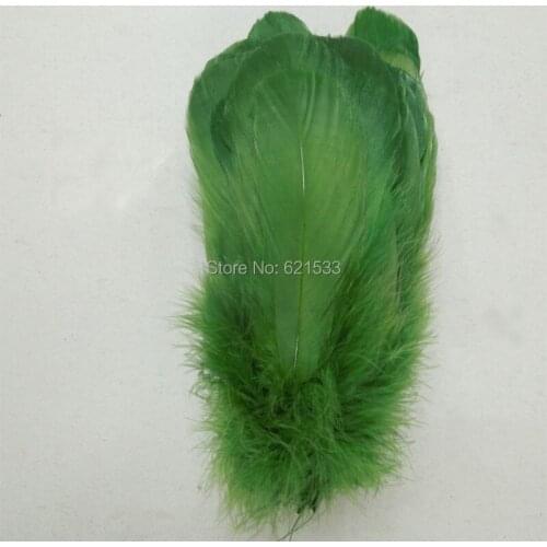 Goose Feathers,200pcs/lot Army Green Goose Nagoire Loose feathers,13-18cm ,wholesale feathers,use for masks, mailings&craft