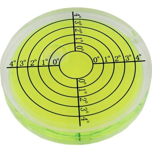 HACCURY Spirit Level Bubble Degree Mark Surface Level Round Measuring Meter Kit 4 Degrees
