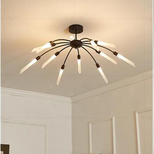 Japan Style Office Led pendant lamp for hallway G9 Iron Glass Shade black gold finish Dining Room pendant led light luminaria