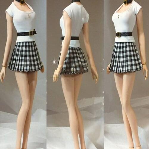 1/6 Scale Sexy Female Clothing Set OL Style Business Wear Plaid Skirt PL206 Clothes Accessory for 12'' Middle Largest Bust Body
