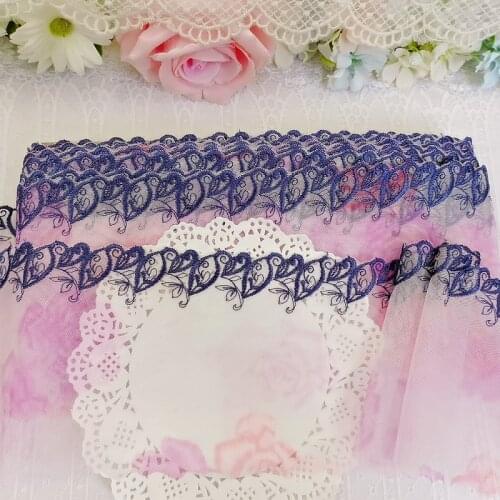 20Yards High Quality Embroidery Tulle Lace Trim Edge Handmade Sewing Carafts Clothing Accessories DIY Mesh Bra Underwear Fabric