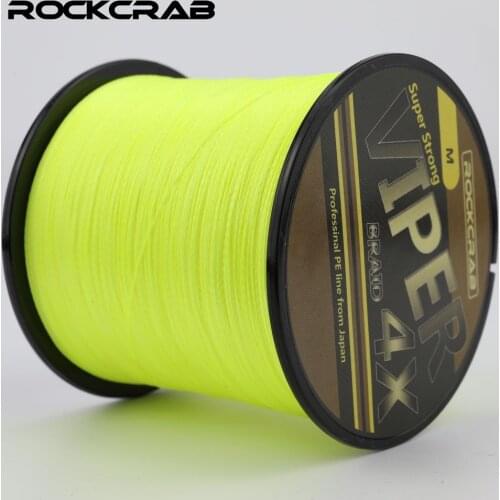 RockCrab Viper X4 Series 500M 547Yards 4 Strands 4x Multifilament PE Braided Fishing Line Brand Fishing Line