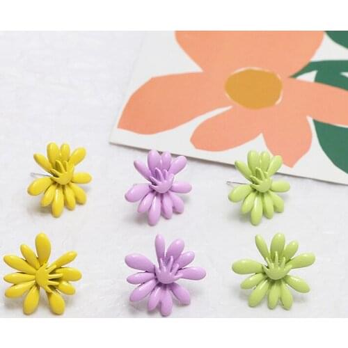 Pretty flowers shape 40pcs/lot alloy fashion women stud charms earrings diy jewelry pendants accessory