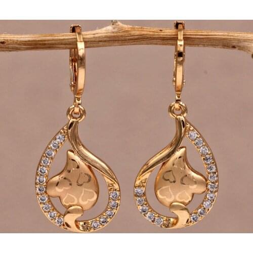 Trendy Gold Copper Square Dangle Pearl Earrings White Zirconia Stone For Women Girls Fashion Jewelry Accessories Wedding Gift