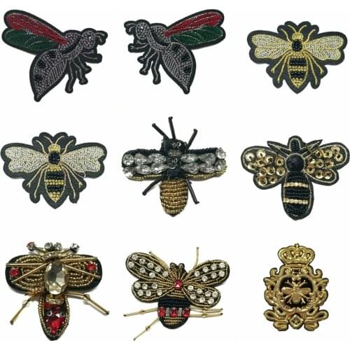 Embroidery patch bee animal cartoon patches for clothing AM-53
