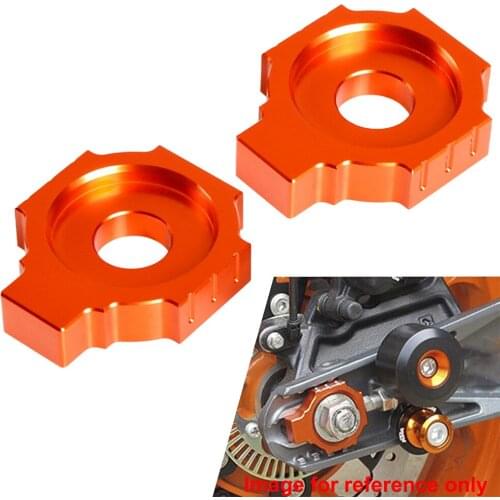 Motorcycle Rear Axle Spindle Chain Adjuster Blocks Tensioner For KTM 125 200 390 Duke 2011-2018 RC125 RC200 RC390 2014-2018