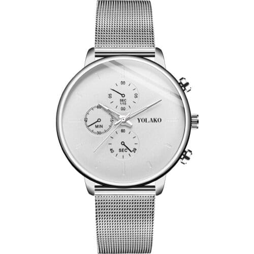 New Men Watches Luxury Men Stainless Steel Mesh Watch Male Business Quartz Wristwatch Fashion Gift Relogio Masculino