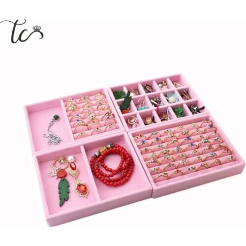 Jewelry Organizer Tray Ring Earrings Bracelet Cufflinks Drawer Insert Display Stand Holder Rack Storage Showcase