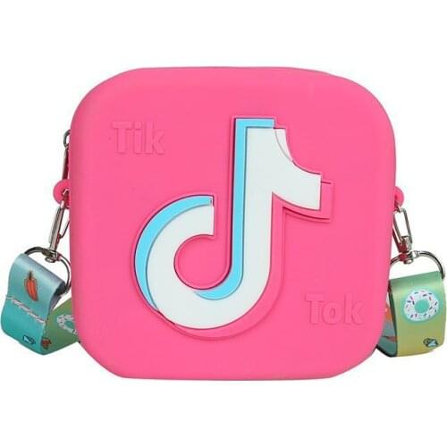 TIK TOK Creativity Fashion Silicone Childrens Bags for Girls Christmas Gifts Creative Childrens Bags Coin Purse Cosmetic Bag