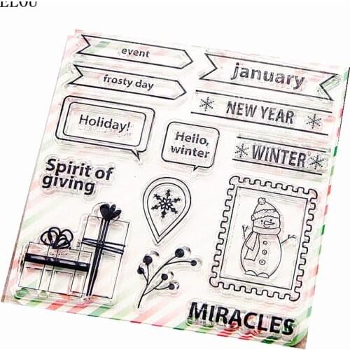 PANFELOU New Years pictures Transparent Silicone Rubber Clear Stamps cartoon for Scrapbooking/DIY Easter wedding album