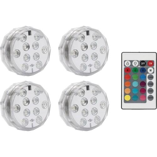 IP68 Waterproof Multi Color Submersible LED Lights Underwater Night Lamp Tea Light Vase Bowl Party Wedding Christmas Decoration