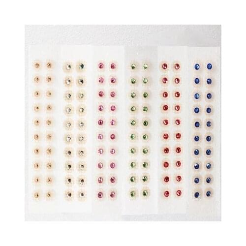 Transparent tape auricular point hypoallergenic pressure crystal magnetic beads ear acupoint stickers ear bean massage seeds