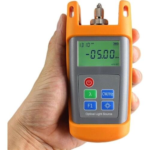 FTTH Mini AUA-1315 Handheld Stable Light Source Laser Source Dual Wavelen SC/FC Adapters 1310/1550 2 wavelengths test