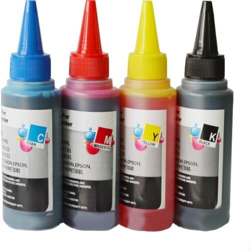 4 x 100ml Universal Compatible Refill Dye Ink kit For HP for Canon for Brother for Epson for Lexmark for DELL for Kodak printer