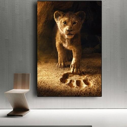 The Lion Poster Wall Art Canvas Print Canvas Painting Decorative Picture Wallpaper Living Room Decor Frameless