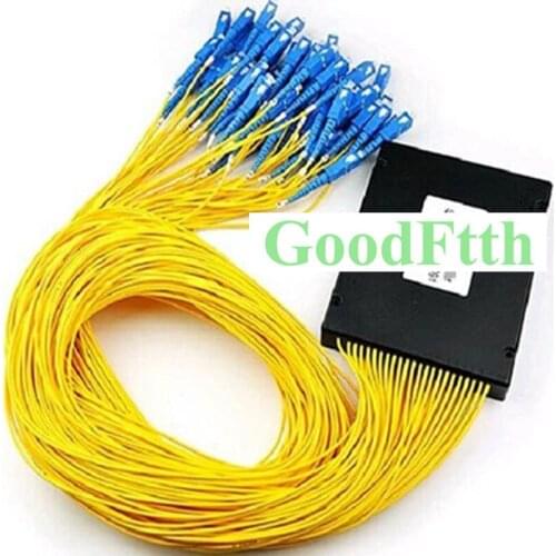 Fiber Optical PLC Splitter Coupler 1X64 SC-SC UPC SM ABS BOX GoodFtth