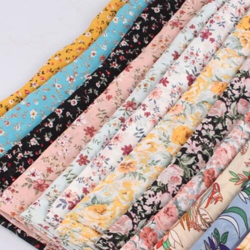 New Print Bubble Chiffon Fabric Summer Womens Fashion Shirt Scarf Floral Dress Material