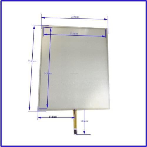 ZhiYuSun wholesale 10pcs/lot 288*355mm 17inch 4lines resistance screen this is compatible 288mm*355mm