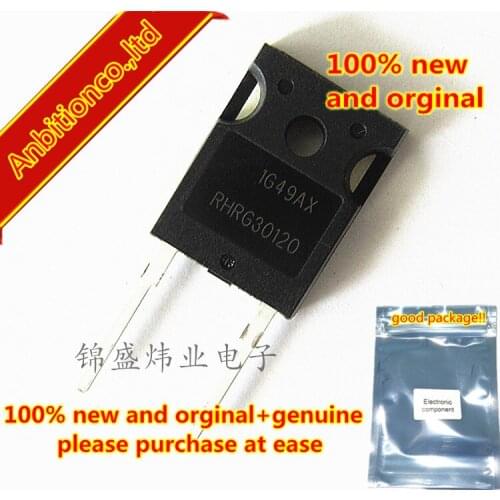 10pcs 100% new and orginal RHRG30120 TO-247 30A, 1200V Hyperfast Diode 30A1200V in stock