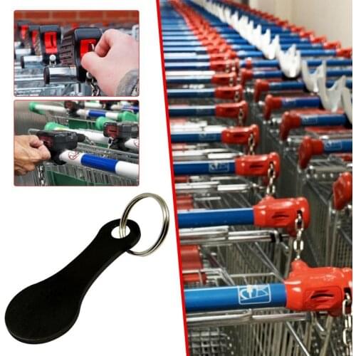 2pcs Metal Aluminum Alloy Key Ring Stainless Steel Shopping Trolley Remover Keyring Metal Trolley Token For Shopping Carts