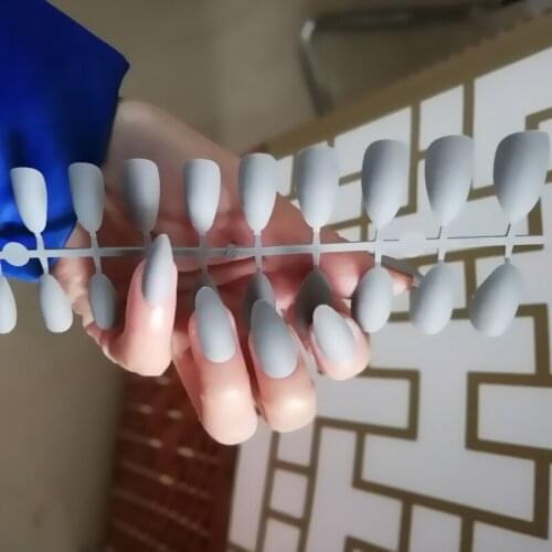 24Pcs/Set Full Cover Matte False Nail Tips Nail Art Manicure Matte Tips For False Fake Nails Extension For False Nails Tips