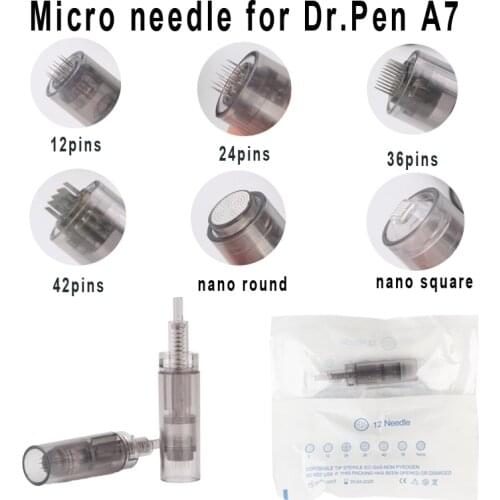 50pieces 12/24/36/42 pin / Nano cartridges for Dr.pen A7 anti aging micro needles replaced cartridge for derma pen Dermaroller
