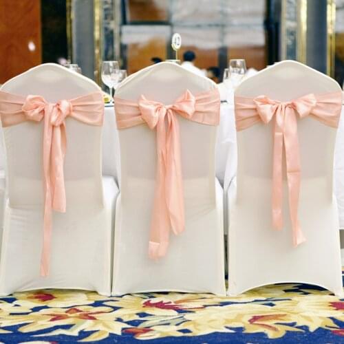 Free ship wedding chair sash for banquet organza sash chair decoration with bow organza sash for hotel party event