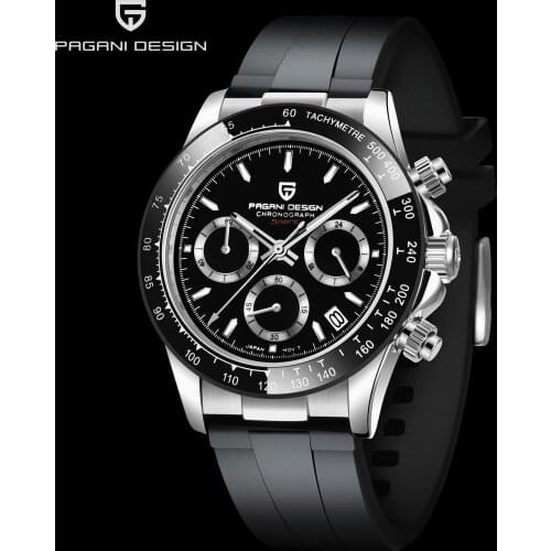 2021 Pagani Design Brand Mens Luxury Quartz Watch Automatic Date Silicone Waterproof Clock Men Sports Chronometer Reloj Hombre
