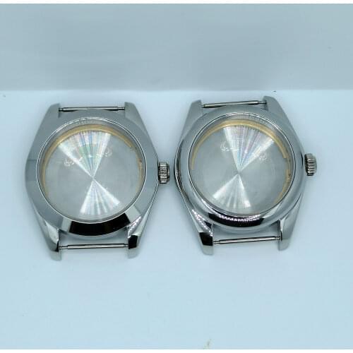 40.5MM Stainless Steel Sapphire Glass Back Closed Watch Case Fit NH36 NH35 Automatic Movement