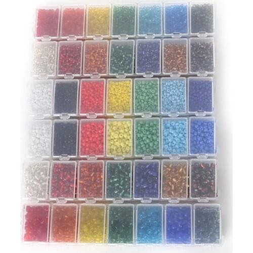 Holder Only Jewelry Display Case New 2mm 2800pcs/3mm 1900pcs/4mm 700pcs Glass Seed Beads Fit for Jewelry Necklace DIY Beads Kit