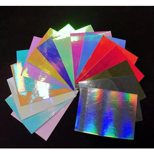 16 Pcs Holographic Aurora Nail Art Stickers Flame/Ice Cube Decals Self-Adhesive Decals Charm Manicure Decoration Press on Nail