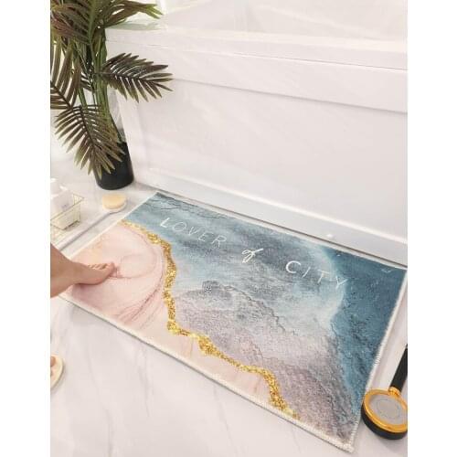 Bathroom water absorption foot pad bathroom toilet dirt resistant toilet floor pad bedroom door mat entrance carpet