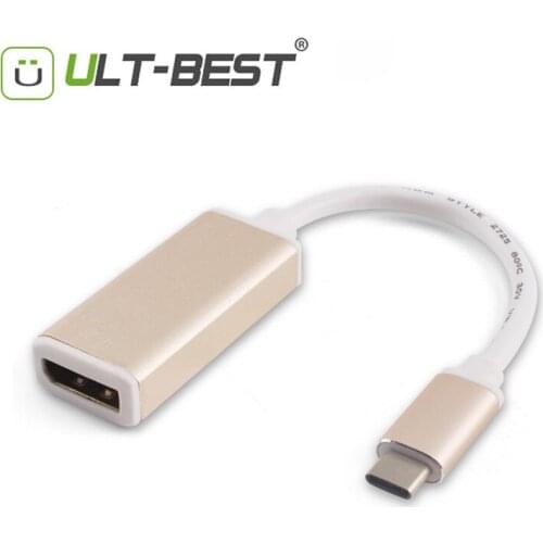 ULT-Best USB Type C Adapter USB C Type to DisplayPort/DP Adapter Cable Support 4K Resolution for New Macbook and more