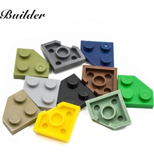 Little Builder 26601 Building Blocks Technological Parts DIY 2x2 Wedge Plate 10pcs MOC Educational Compatible Toys for children