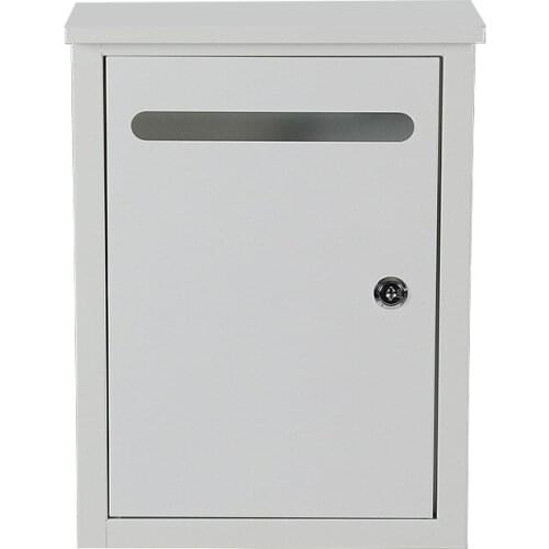 Creative Pure White Wall-Mounted Mail Box Outdoor Post Box Community Post Box Villa Mailbox Mailbox Rainproof and Rust-Proof