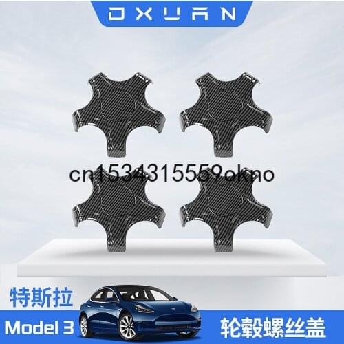 For Tesla Model 3 Model Y Wheel Hub Cover Wheel Protection Cover Tire Screw Cap Modification Accessories