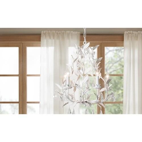 American country chandelier wrought iron restaurant crystal lamp creative simple and old childrens room bedroom lamp