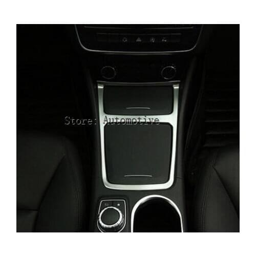 Matte Chrome Interior Accessory Center Storage Box Trim Ashtray Frame For Mercedes Benz CLA GLA A Class W117 C117 2013-2017
