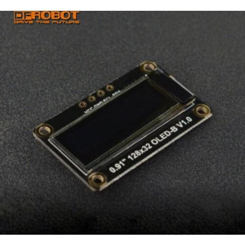 DFRobot Monochrome 0.91” inch 128x32 I2C OLED Display Screen SSD1306 chip for Arduino UNO Leonardo ESP32 ESP8266 FireBettle-M0