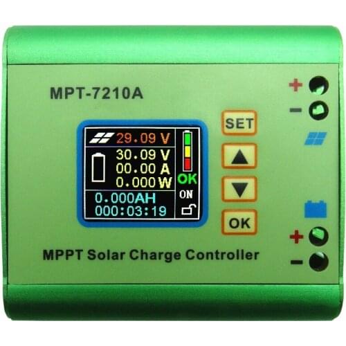 20PCS/LOT MPT-7210A Aluminum Alloy MPPT Solar Panel Charge Controller with LCD Display