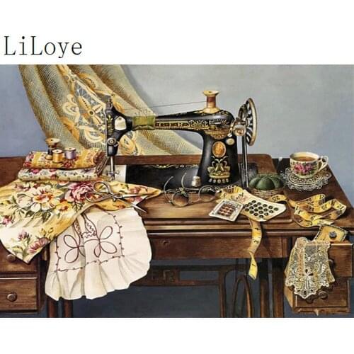 LI LOYE New DIY 5D Diamond Mosaic Sewing machine Diamond Painting Cross Stitch Kits Diamonds Embroidery Home Decoration FZ257