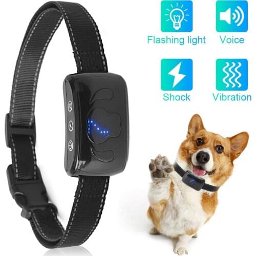 Upgrade Dog anti bark collar Automatic vibration shock IP67 safe for small big dogs no barking training collars dog product