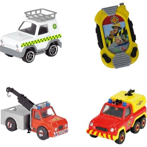 Fireman Sam 4 pcs Set Venü s-Vet-Phoenix-Radio Fireman Sam Bundle Set