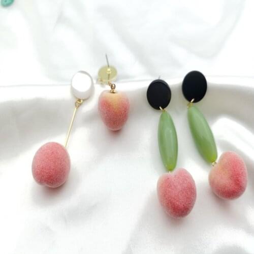 South Korea style is pure and fresh and lovely fruit is stud earrings eardrop E66 personality contracted joker fairy