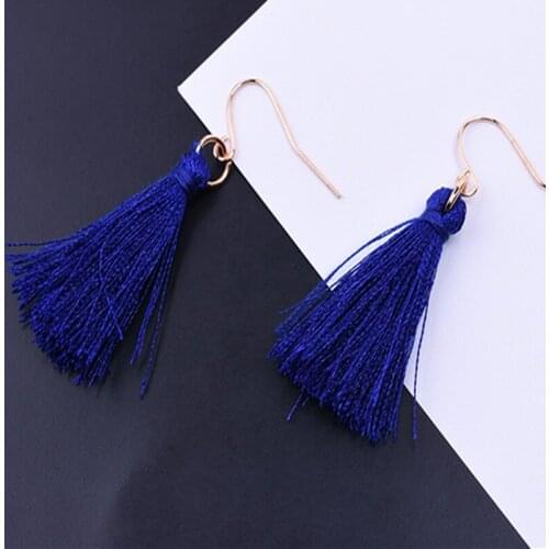 Handmade Tassel Earrings 2020 Trendy Bohemian orange 3 colors Long Dangles Vintage Tassel Earrings For Women Jewelry