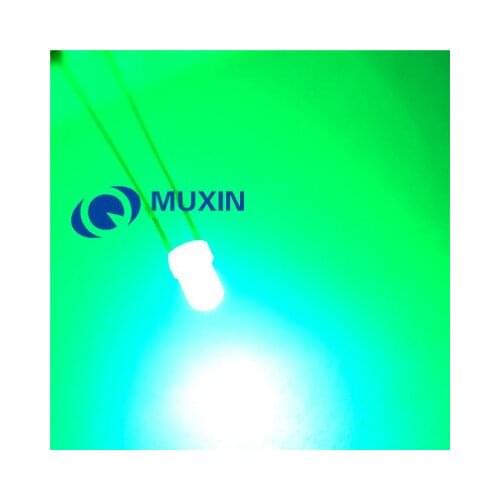 LED 3mm Diffused Green Color 1000pcs 20mA DC 2V Round Wide Angle DIP 3 mm Light-Emitting Diode PCB LED Lamp Light