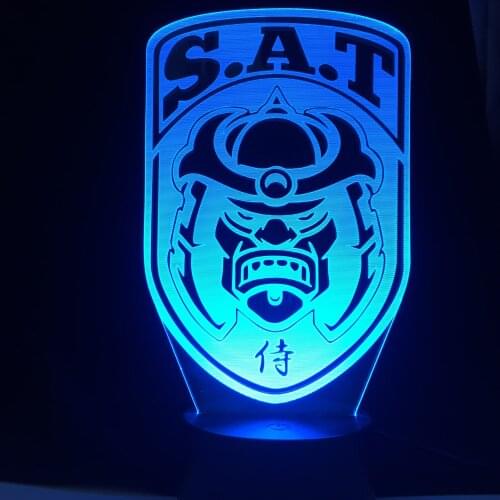 Only, S.A.T Guild All Might Japanes Cartoon 3D Led ANIME LAMP Colors Changing Nightlights Table Lamp Gift Remote Control Light
