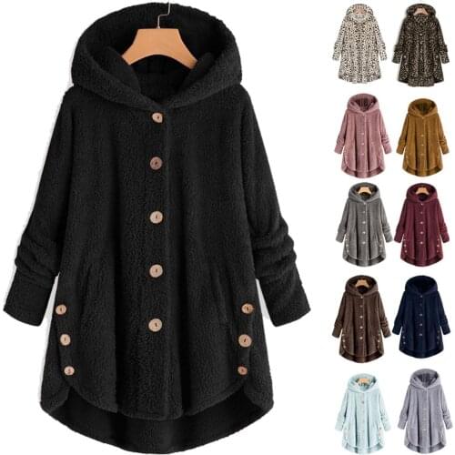 Fashion Leopard Coat Women HoodiesFemale Long Sleeve Jackets Autumn 2020 Plus Size Plush Sweatshirt Female Clothing