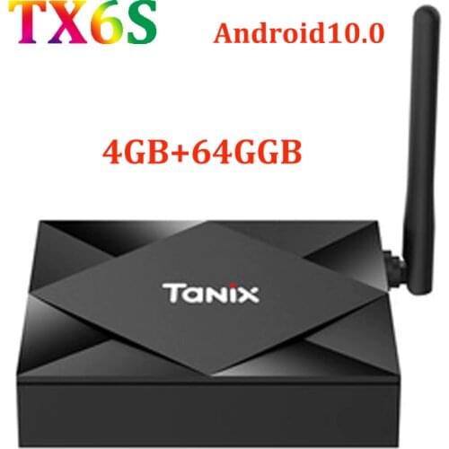 Tanix TX6S TV Box Android 10.0 Allwinner H616 Quad Core 4GB 64GB 2.4G/5G Dual Wifi Youtube 6K HDR Google TX6 Smart Media Player